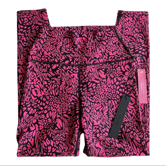 Carbon 38 Swirly Leopard Printed 7/8 Legging - Picture 3 of 11